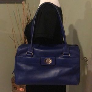 Kate Spade leather handbag in cobalt blue.